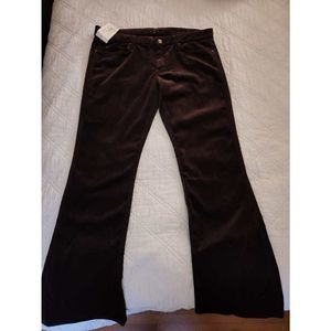 NWT 7 For All Mankind A Pocket, Size 32, Brown Velveteen
